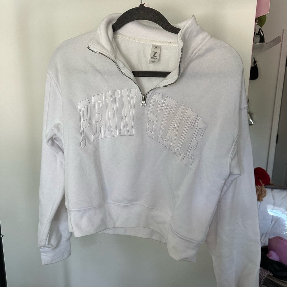 White Penn State 1/4 Zip